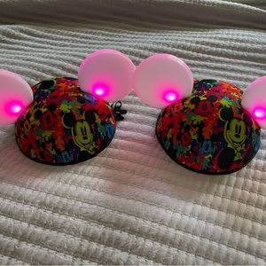 Light up Disney Mickey ears hats - set of 2